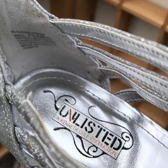 Kenneth Cole Silver sparkly heels Size 7.5 - Picture 7 of 10